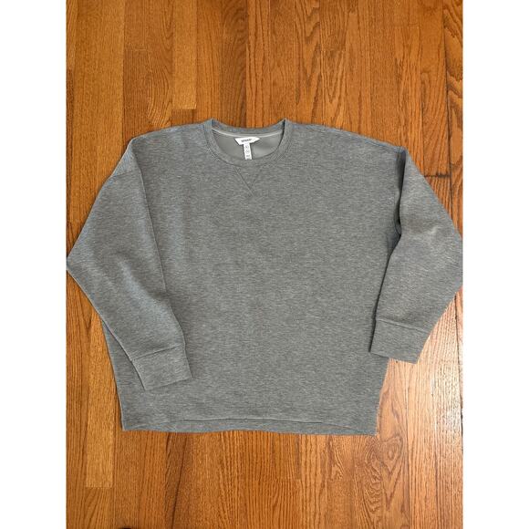 SPANX Air Essentials Light Gray Heathered Crewneck Sweatshirt Womens XL - Picture 1 of 3